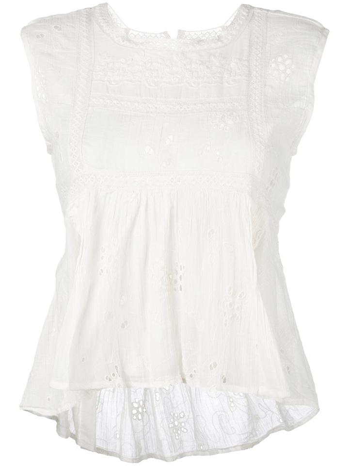 Mes Demoiselles - Valet Embroidered Top - Women - Cotton - 42, Nude/neutrals, Cotton