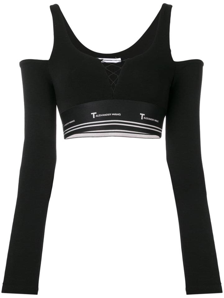 Alexander Wang Cold Shoulder Top - Black