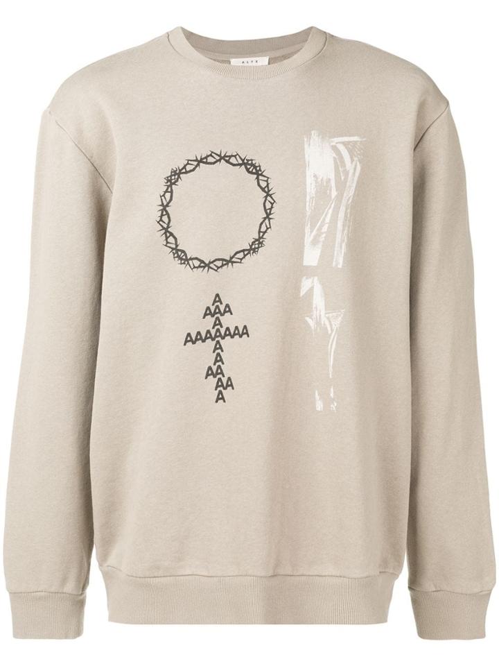 Alyx Printed Crewneck Sweatshirt - Nude & Neutrals