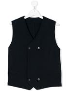 Manuel Ritz Kids Teen Double-breasted Waistcoat - Blue