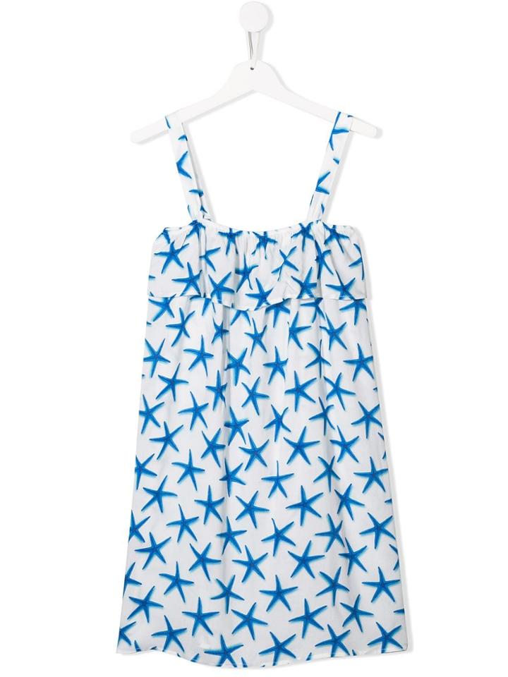 Mc2 Saint Barth Kids Starfish Print Dress - White