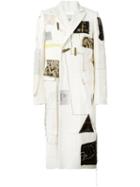Heikki Salonen Fully Patched Long Coat, Men's, Size: Small, Nude/neutrals, Wool