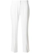 Federica Tosi Front Slit Slim-fit Trousers - White