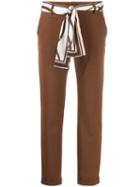 Cambio Scarf Belted Trousers - Brown