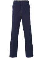 Canali Tailored Trousers, Men's, Size: 58, Blue, Cotton/spandex/elastane