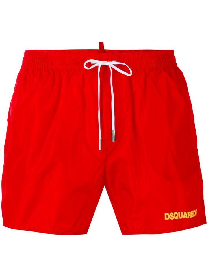 Dsquared2 - Logo Printed Swim Shorts - Men - Nylon - 50, Red, Nylon