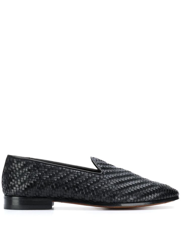 Barbanera Woven Classic Loafers - Black