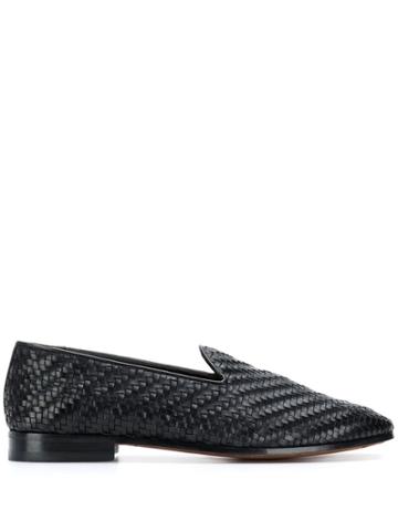 Barbanera Woven Classic Loafers - Black