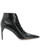 Miu Miu Lace-up Ankle Boots - Black