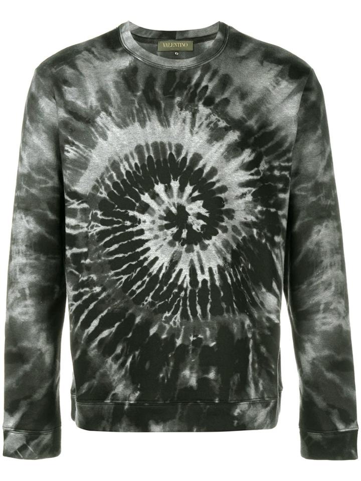 Valentino 'tie & Dye' Print Sweatshirt - Green