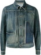 Neighborhood Button Front Denim Jacket, Men's, Size: Large, Blue, Cotton