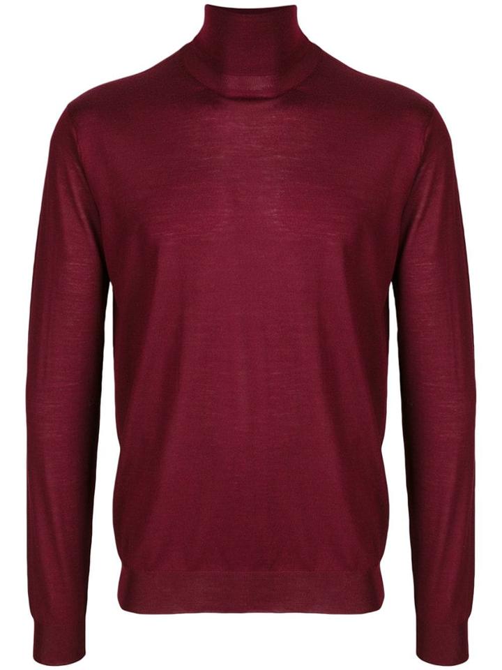Prada Turtle Neck Sweatshirt - Red