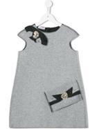 I Pinco Pallino Appliqued Dress, Girl's, Size: 6 Yrs, Grey