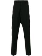 Rick Owens Drop-crotch Side Panel Trousers, Men's, Size: 48, Black, Spandex/elastane/wool
