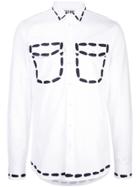 Moschino Oversized Stitch Print Shirt - White