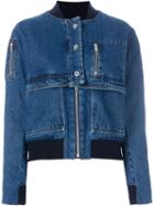 Courrèges Denim Bomber Jacket, Women's, Size: 36, Blue, Cotton