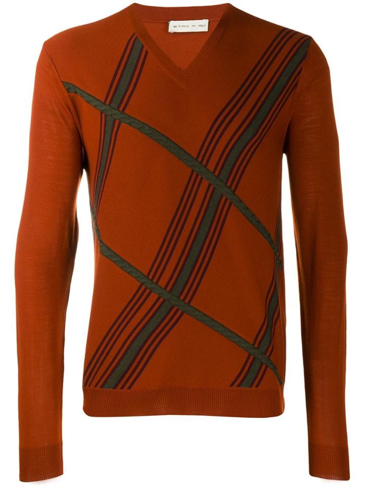 Etro Striped Jumper - Orange