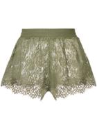 Puma Sheer Lace Mini Shorts - Green