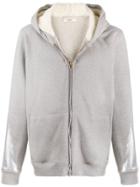 Zilver Metallic Strip Hoodie - Grey