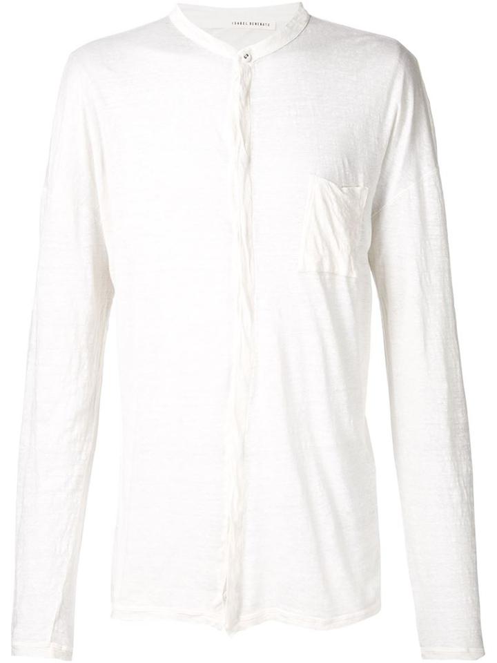 Isabel Benenato Button Neck T-shirt