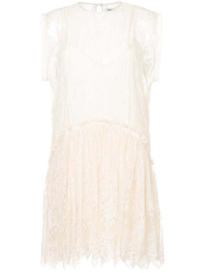 Magali Pascal Lace-embroidered Flared Dress - Nude & Neutrals