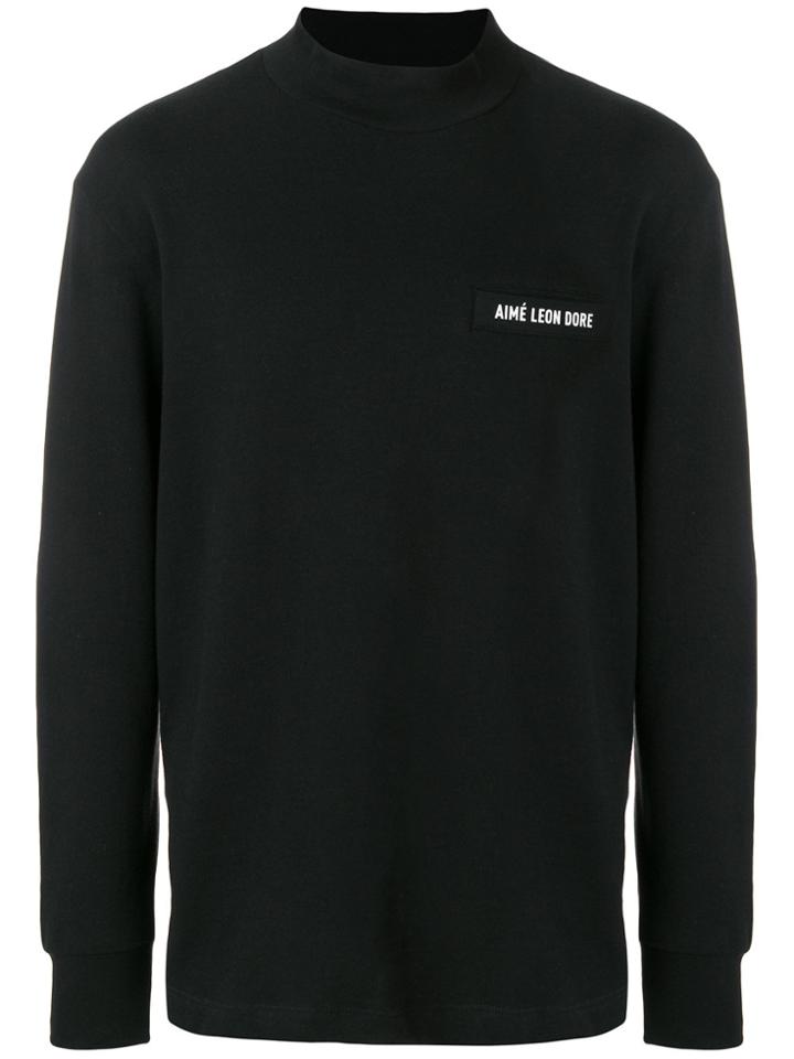 Aimé Leon Dore Logo Printed Sweatshirt - Black