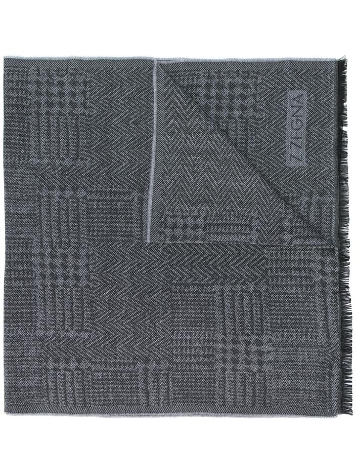 Ermenegildo Zegna Glen Scarf - Grey