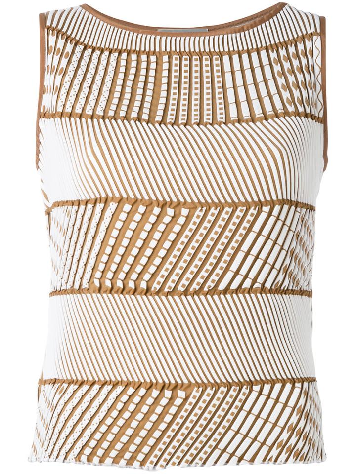 Issey Miyake Men - Cloqué Top - Women - Polyester - 2, White, Polyester
