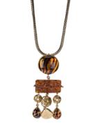 Yves Saint Laurent Vintage Leopard Chinese Pendant, Women's, Metallic
