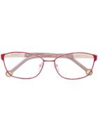 Carolina Herrera Rectangular Glasses - Red