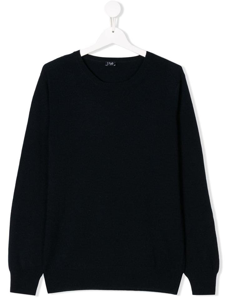 Il Gufo Teen Round Neck Jumper - Blue