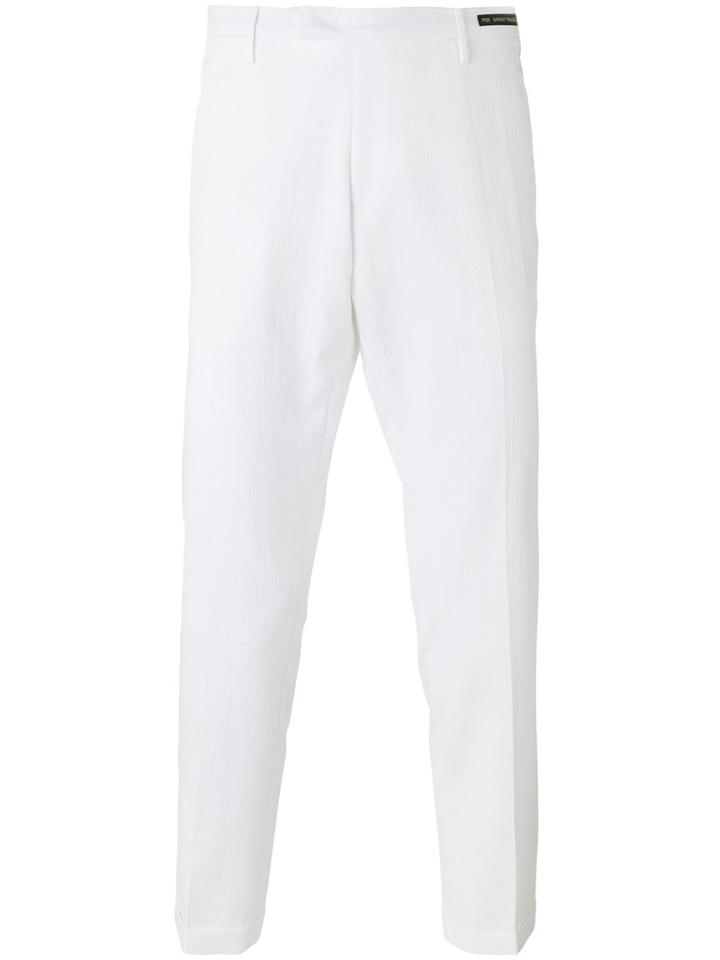 Pt01 Straight-leg Chinos, Men's, Size: 48, White, Cotton/polyamide