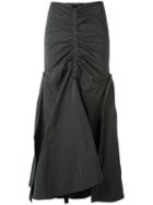 Ellery - Gathered Pleated Skirt - Women - Silk/polyester - 8, Women's, Black, Silk/polyester