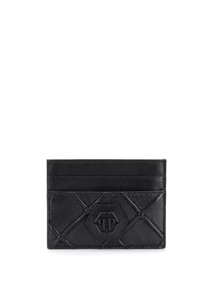 Philipp Plein Geometric Holder Credit Cards - Black
