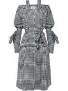 Prada Vichy Check Chemisier Dress With Straps - Black