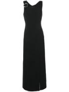 Boutique Moschino Side Slit Evening Dress - Black