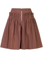 Tibi High-waisted Short - Brown