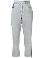 3.1 Phillip Lim Cropped Stripe Detail Jeans - Blue