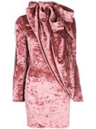 Y/project Asymmetric Velvet Dress - Pink