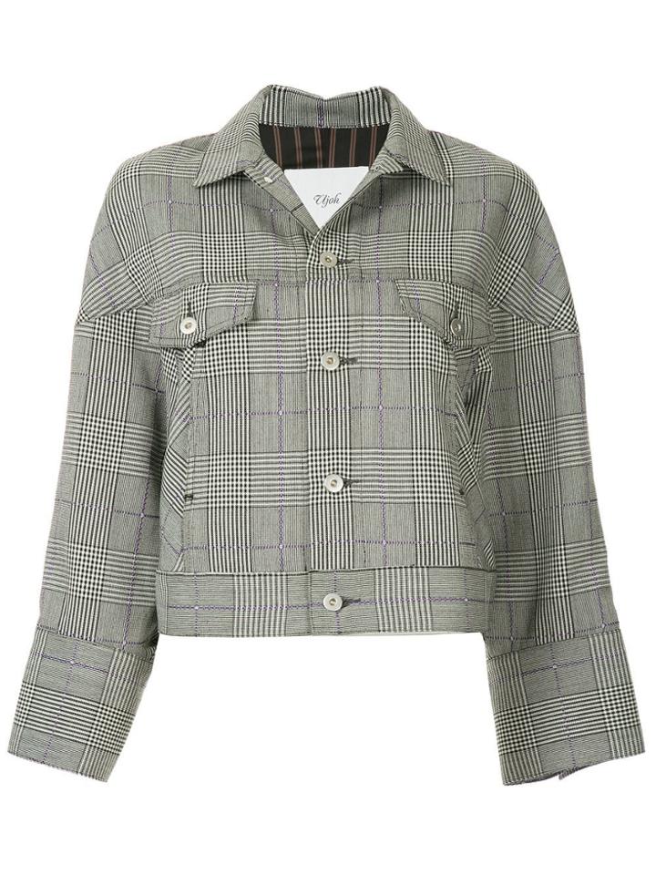 Ujoh Checked Jacket - Grey