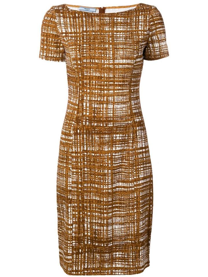 Prada Pre-owned 2000's Fitted Dress - Brown