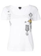 Just Cavalli - Embellished T-shirt - Women - Cotton - S, White, Cotton