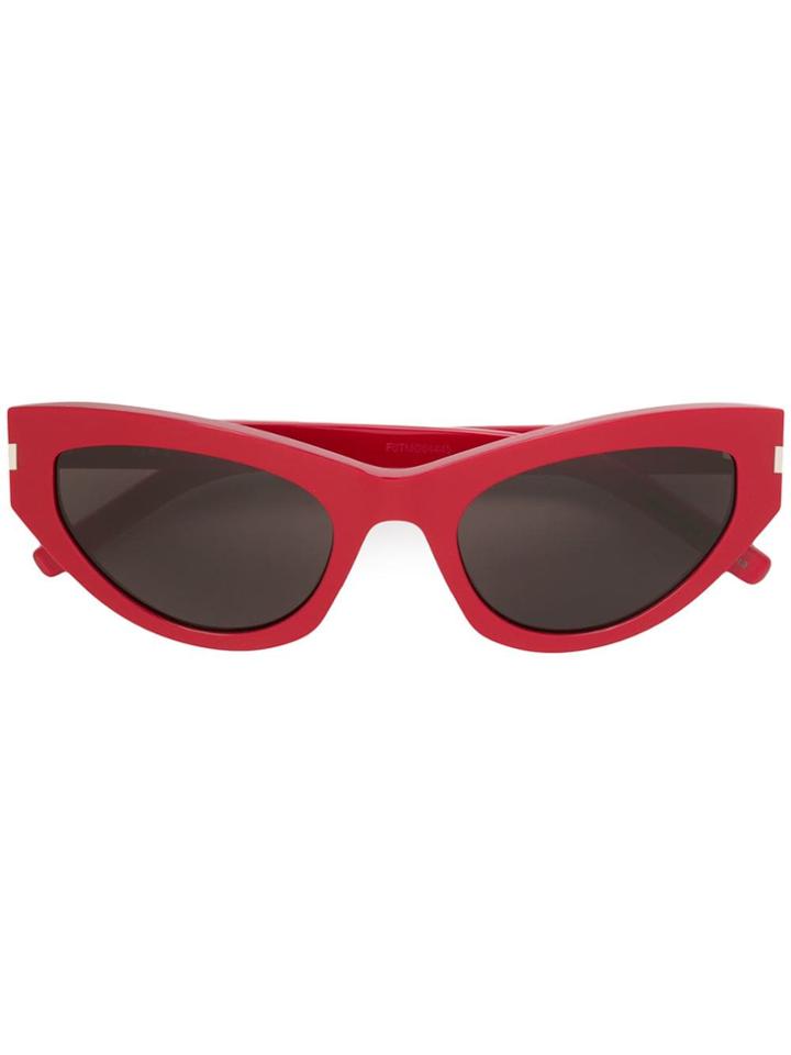 Saint Laurent Eyewear Cat Eye Sunglasses - Red