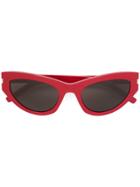 Saint Laurent Eyewear Cat Eye Sunglasses - Red