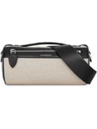 Burberry The Cotton Linen And Leather Barrel Bag - Neutrals