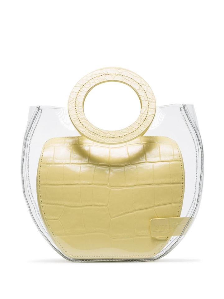 Staud Yellow Frida Pvc And Leather Tote Bag