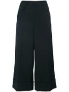 No21 - Cropped Pants - Women - Polyester - 44, Black, Polyester