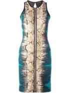 Roberto Cavalli Snakeskin Print Dress, Women's, Size: 44, Viscose/polyamide/spandex/elastane