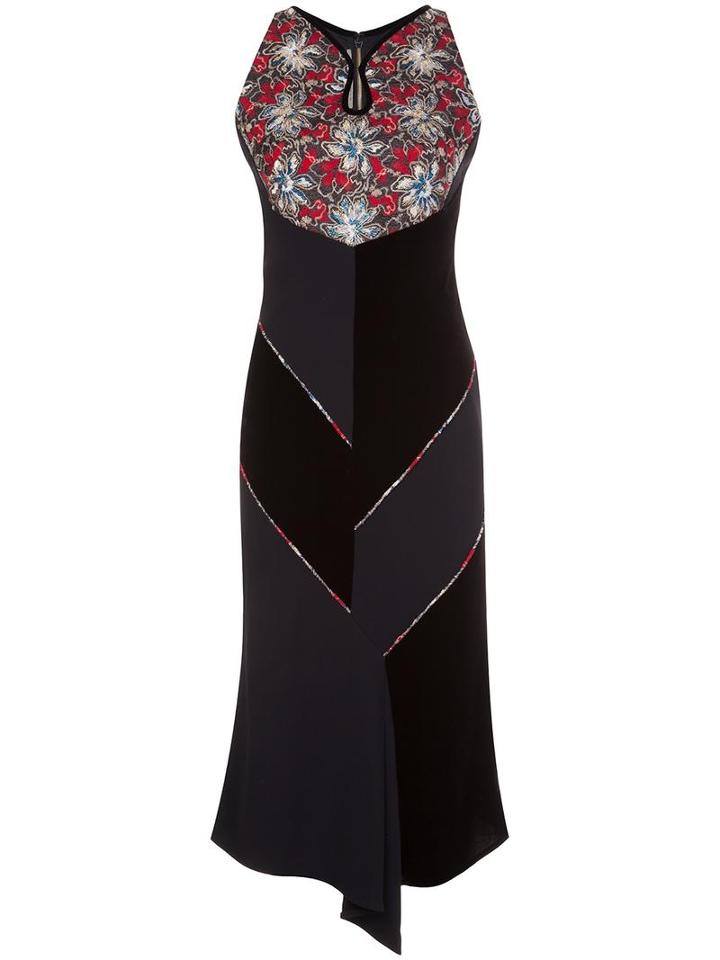 Roland Mouret Floral Print Dress, Women's, Size: 10, Black, Acetate/polyamide/viscose/spandex/elastane