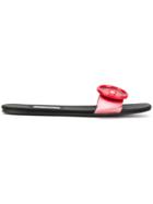 Prada Oversized Button Sandals - Pink & Purple